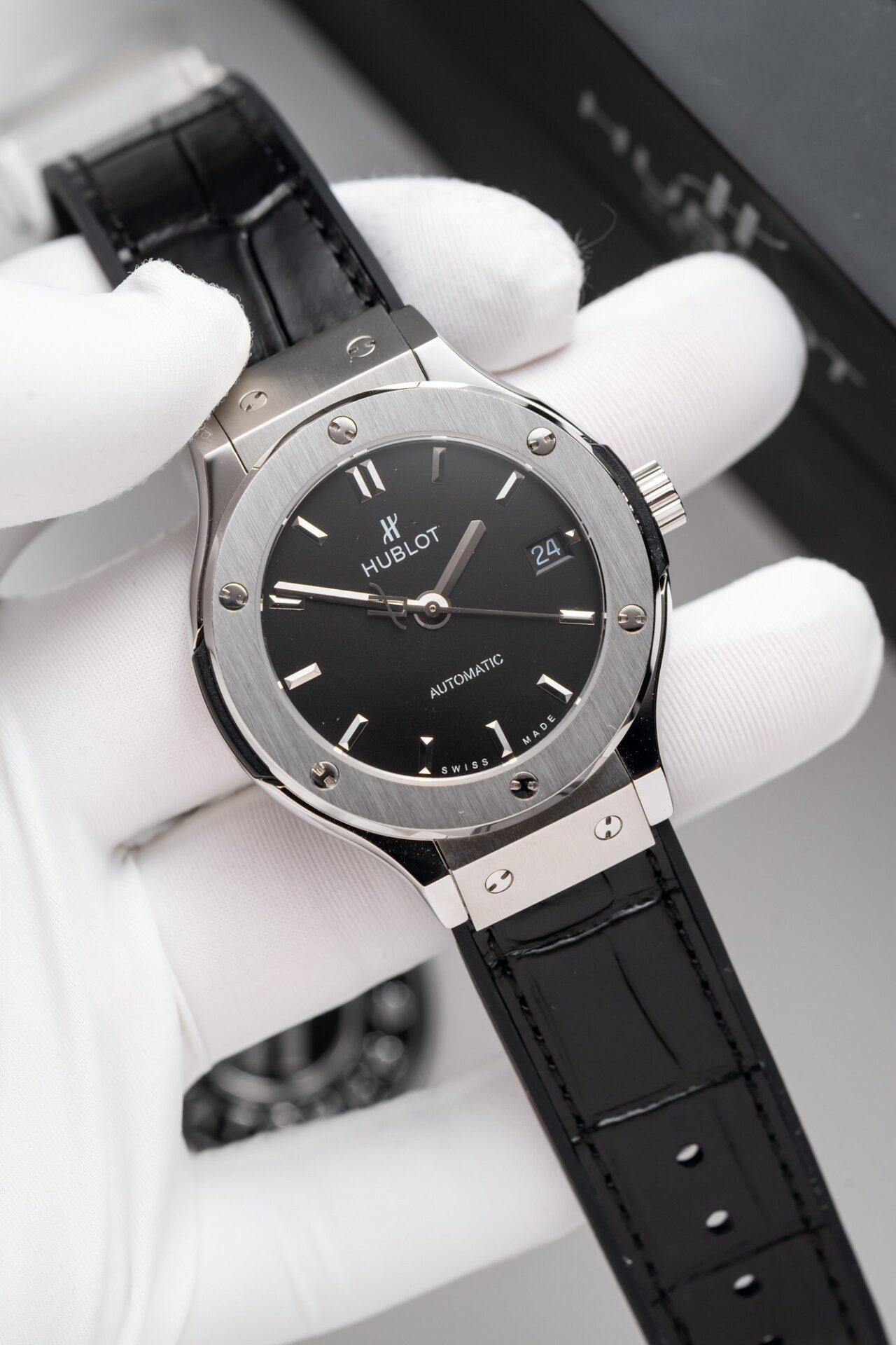 Hublot Classic Fusion Titanium Black Replica Watch  JJF Factory 38mm