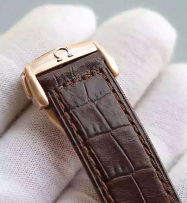 Replica Omega Globemaster Master RG Case White Dial Brown Leather Strap A8901