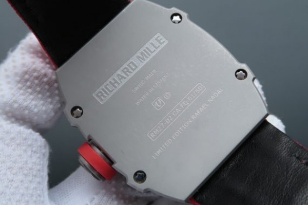 Replica Richard Mille RM027 SS Skeleton Dial Gray Inner Bezel Red Nylon Strap 6T51