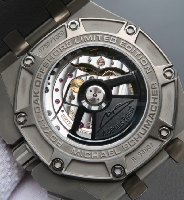 Replica Audemars Piguet JF Royal Oak Offshore Titanium Michael Schumacher Gray Dial A3126