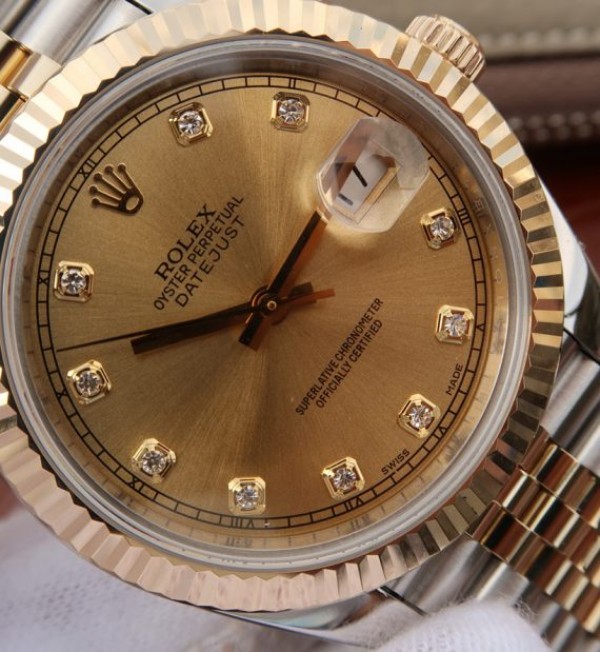 Replica Rolex DateJust 41mm 126331 Noob RG Wrapped RG Dial Diamonds Markers SS/RG Bracelet A2836
