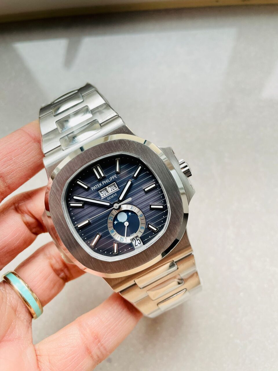 Replica PATEK PHILIPPENautilus 5726 Full Function Moonphase PPF 1:1 Best Blue Dial A324