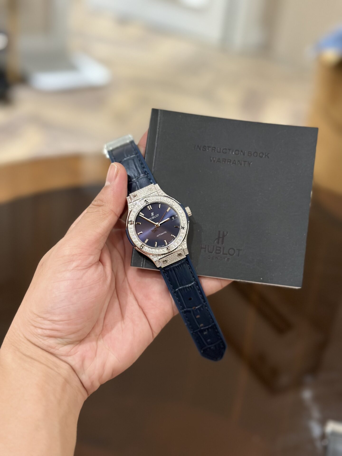 Hublot Classic Fusion Blue Diamond Replica Watch HB Factory 38mm