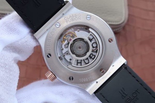 Replica Hublot Classic Fusion 42mm RG JJF Gray Dial Gray Gummy Strap A2892