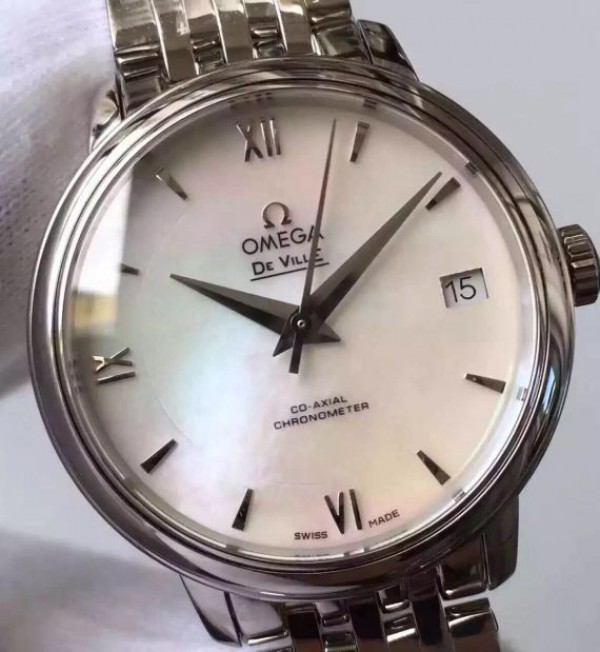 Replica Omega MKF De Ville 33mm White Dial SS Bracelet A2824