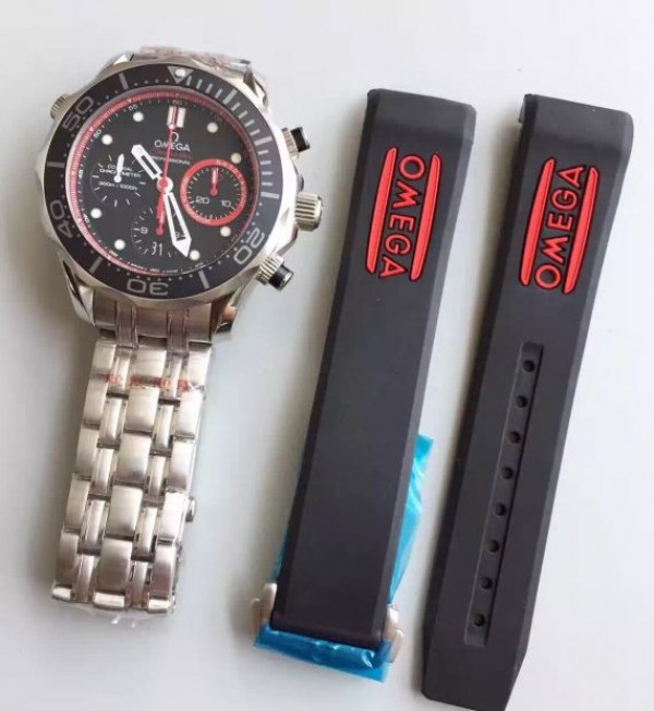 Replica Omega Seamaster 300m Diver ETNZ Limited Edition Black Rubber Strap A7753