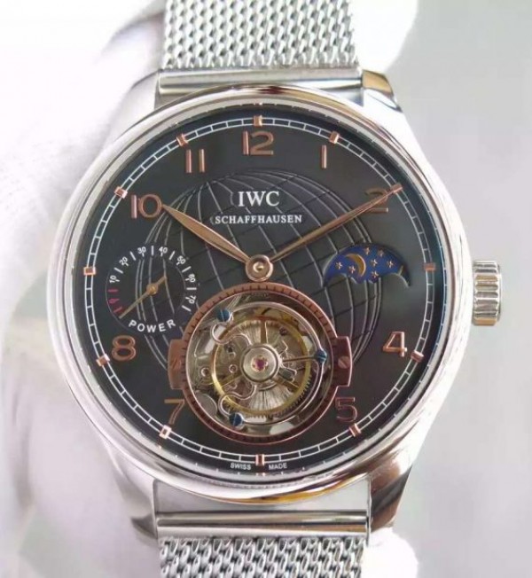 Replica IWC TF Portuguese Tourbillon Moonphase SS Bracelet
