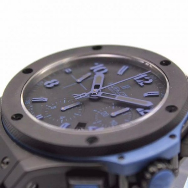Replica Hublot Big Bang Full Ceramic Evolution Blue Magicb Gummy Strap HUB4104