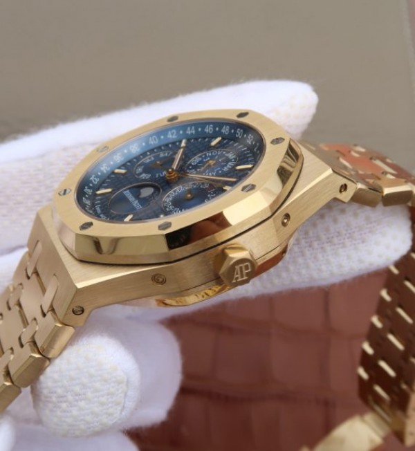 Replica Audemars Piguet JF Royal Oak 41mm 26574 YG Blue Textured Dial A5134
