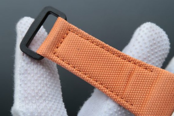 Replica Richard Mille RM027 SS Skeleton Dial Black Inner Bezel Orange Nylon Strap 6T51