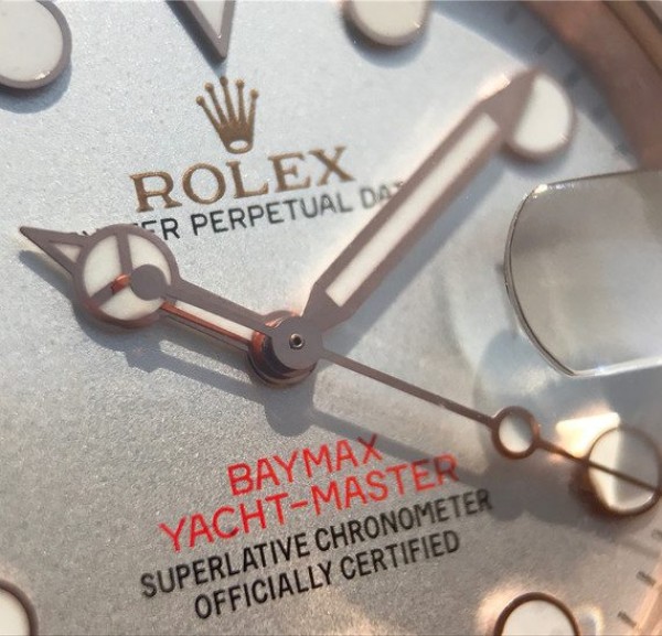Replica Rolex Yacht-Master 116655 RG White Dial White Ceramic Rubber Strap A2824