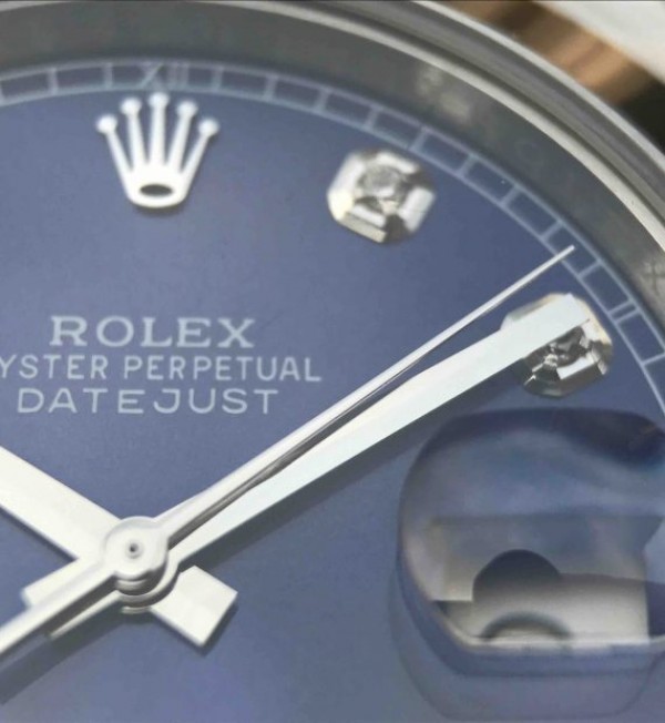 Replica Rolex DateJust 41mm 126300 Noob Blue Dial Diamonds Markers SS Oyster Bracelet A3235