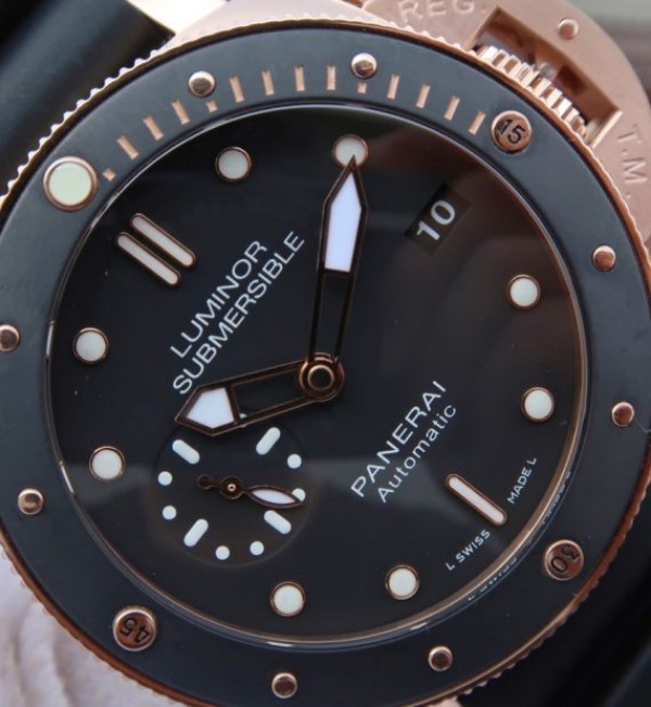 Replica Panerai ZF Luminor Submersible PAM684 RG Rubber Strap P.9010