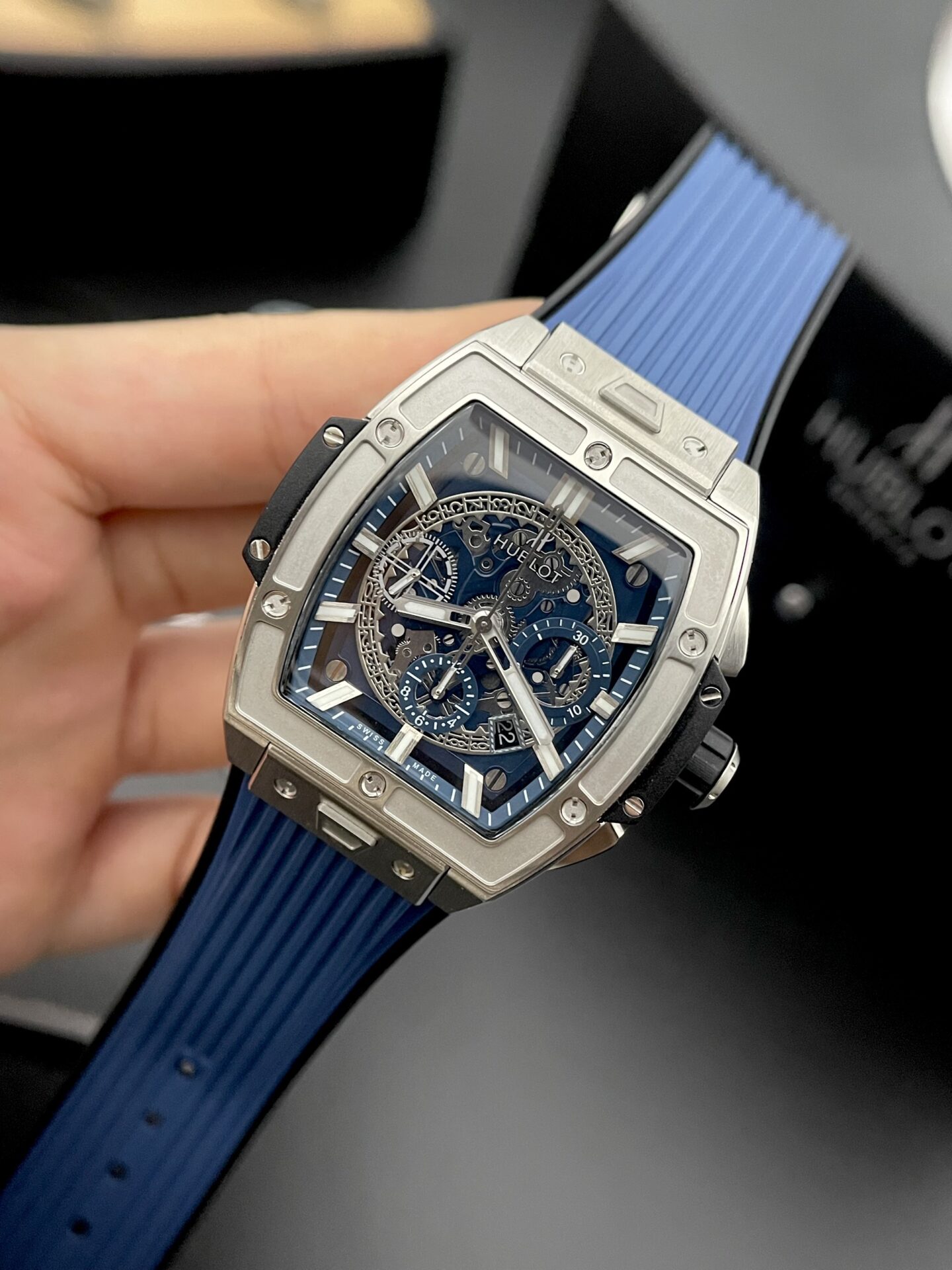 Hublot Spirit Of Big Bang Titanium Replica Watch Rubber Strap MS Factory 42mm