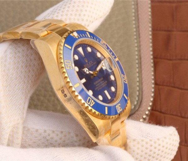 Replica Rolex Submariner 116613 LB Noob YG Wrapped Blue Dial YG Wrapped Bracelet Eta2836