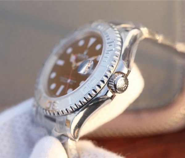 Replica Rolex Yacht-Master 116622 JF Black Dial SS Bracelet A2824