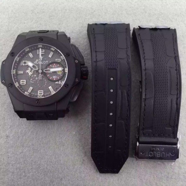 Replica Hublot Big Bang Ferrari Limited Edition PVD Black Dial Black Rubber Strap A7753