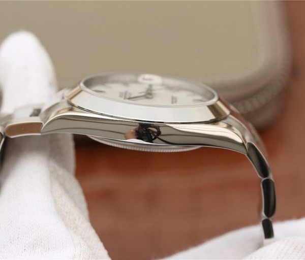 Replica Rolex DateJust 41mm 126300 Noob White Dial Roman Markers SS Bracelet A3235