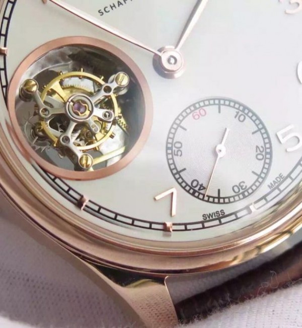 Replica IWC TF Portuguese Tourbillon IW5463 RG White Dial Leather Strap