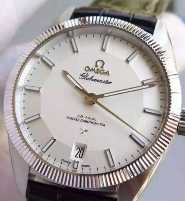 Replica Omega V6 Globemaster Master White Dial Leather Strap A8900