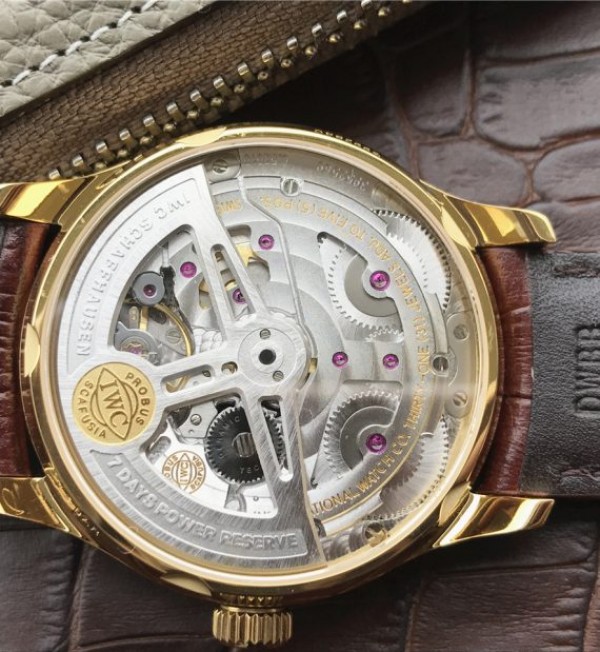 Replica IWC ZF Portuguese IW500101 YG White Dial Leather Strap A52010
