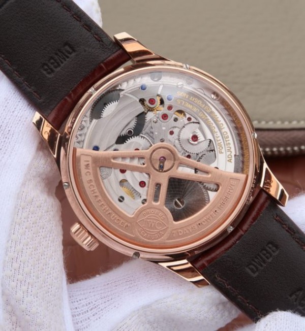 Replica IWC AZ Portuguese Tourbillon IW5046 RG Black Dial
