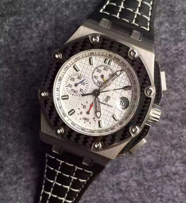Replica Audemars Piguet JF Royal Oak Offshore Juan Pablo Montoya Titanium White Dial A2226