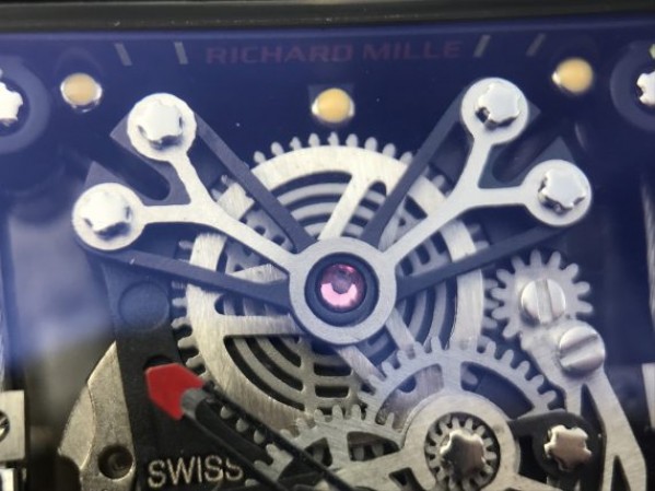 Replica Richard Mille RM027 PVD Skeleton Dial Black Rubber Strap 6T51