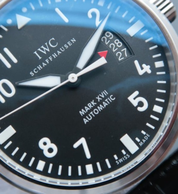 Replica IWC MKF Mark XVII Black Dial Black Leather Strap A2892