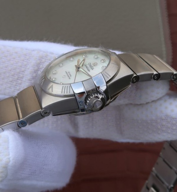 Replica Omega V6 Constellation 27mm SS Diamonds Markers SS Bracelet A8520