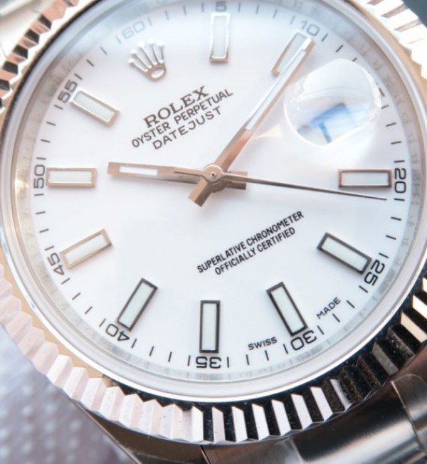 Replica Rolex DateJust II SS Fluted Bezel White Dial SS Bracelet A3136