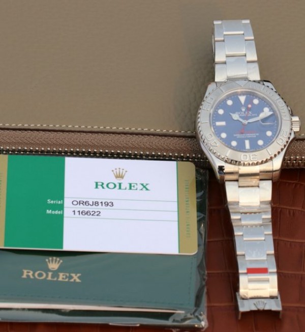 Replica Rolex Yacht-Master 116622 EW Blue Dial SS Bracelet A3135