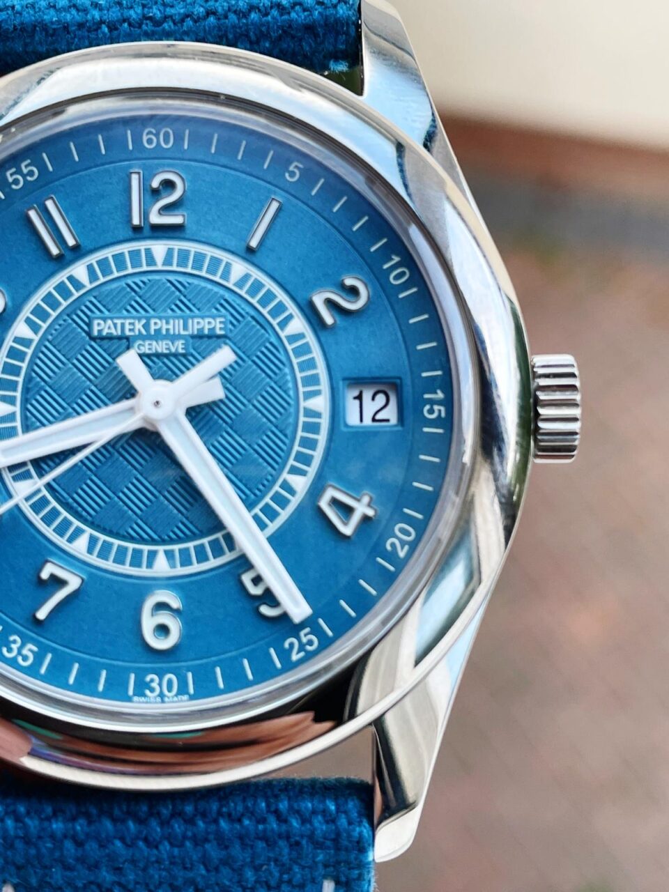 Replica PATEK PHILIPPE Calatrava 6007A-001 SS ZF 1:1 Best Edition Blue Dial on Blue Leather Strap A324CS