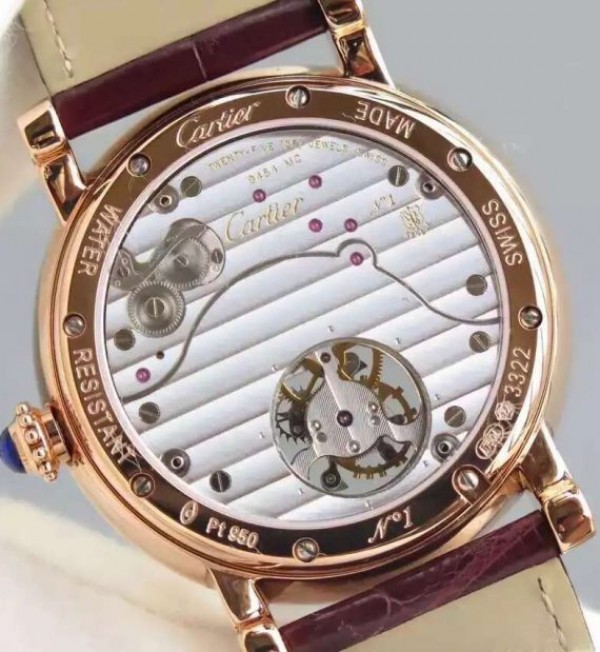 Replica Cartier Rotonde De Cartier Tourbillon RG Full Diamonds