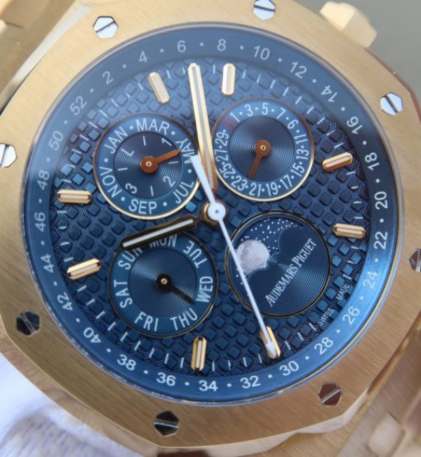 Replica Audemars Piguet JF Royal Oak 41mm 26574 YG Blue Dial White Hand A5134