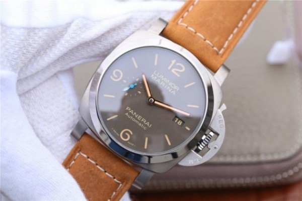 Replica Panerai PAM1351 Titanium ZF Brown Dial Brown Asso Strap P9010