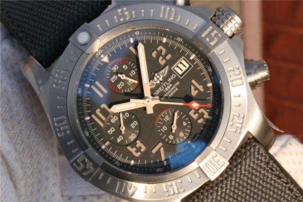 Replica Breitling Avenger Bandit Titanium GF Gray Dial Gray Nylon Strap A7750
