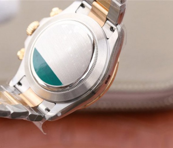 Replica Rolex Daytona 116523 Thick YG Wrapped Black Dial Sticks Markers SS/YG Bracelet A7750