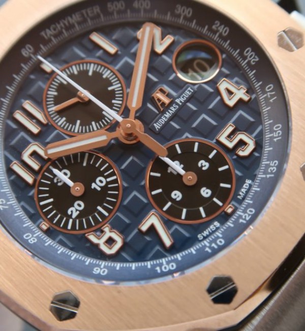 Replica Audemars Piguet JF Royal Oak Offshore RG Bezel Blue Dial A3126