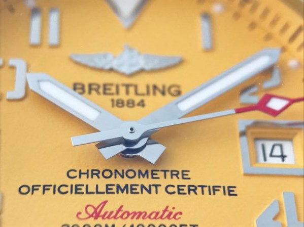 Replica Breitling Avenger II Seawolf SS GF Yellow Dial Black Rubber Strap A2824