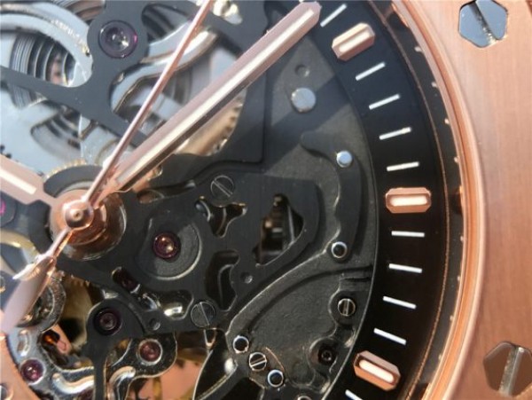 Replica Audemars Piguet Royal Oak 41mm Double Balance Wheel Openworked 15407 RG JF  RG Bracelet A3132