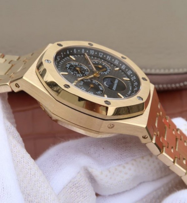 Replica Audemars Piguet JF Royal Oak 41mm 26574 YG Black Textured Dial A5134