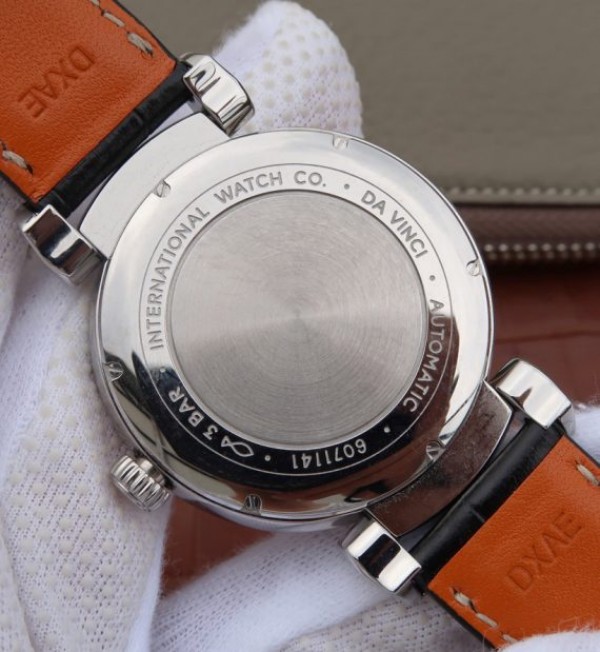 Replica IWC TW Da Vinci IW356601 White Dial Black Leather Strap A2892