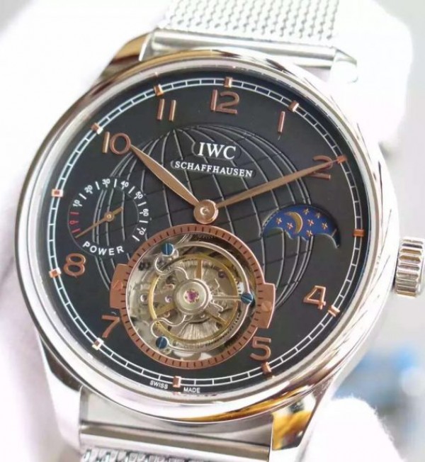 Replica IWC TF Portuguese Tourbillon Moonphase SS Bracelet