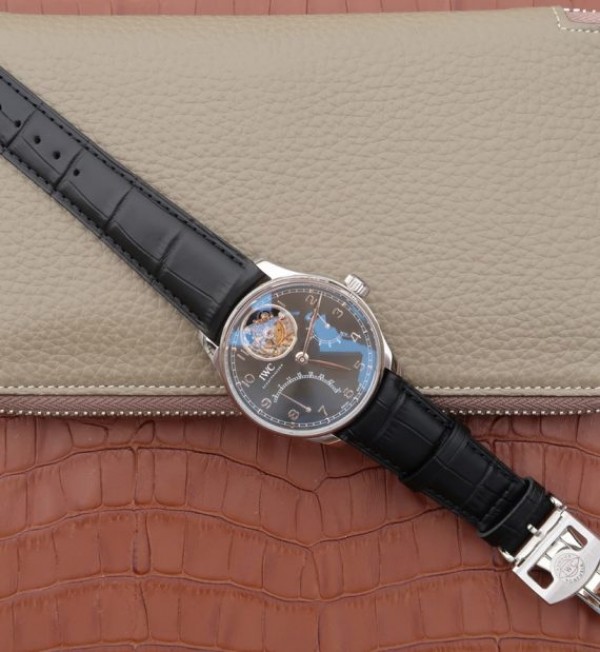 Replica IWC AZ Portuguese Tourbillon IW5046 Black Dial