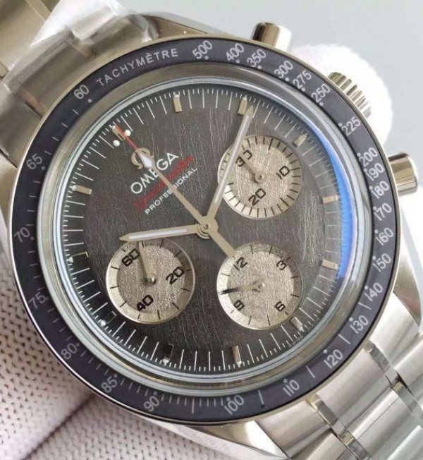 Replica Omega Speedmaster Apollo 17 40th anniversary Gray Dial SS Bracelet Manual Winding