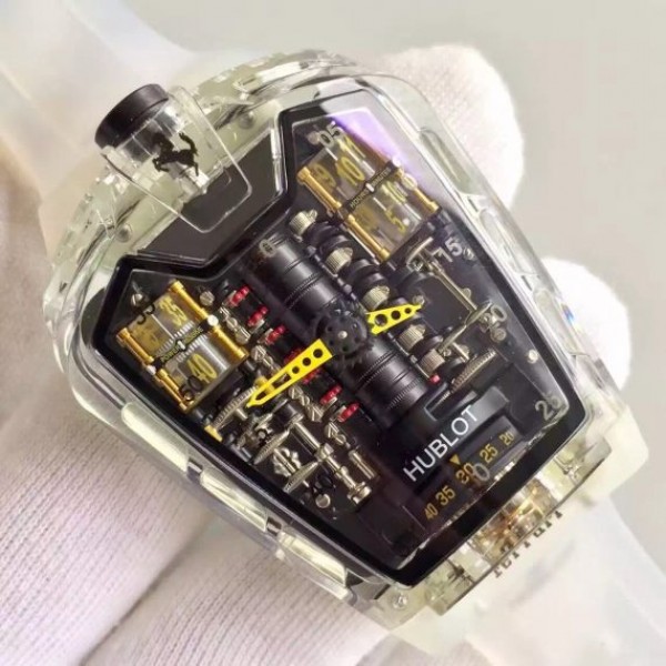 Replica Hublot MP-05 Laferrari Sapphire Limited Edition Skeleton Dial Yellow