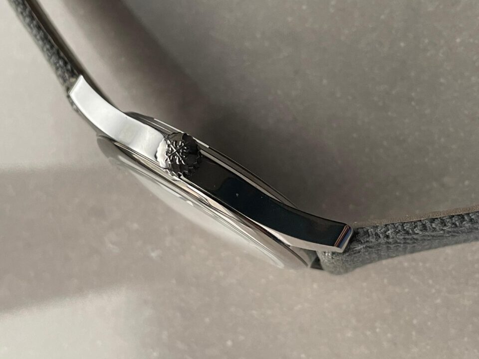 Replica PATEK PHILIPPE Calatrava 6007A-001 SS ZF 1:1 Best Edition Grey Dial on Grey Leather Strap A324CS