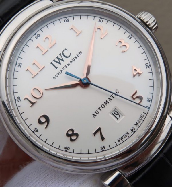 Replica IWC TW Da Vinci IW356601 White Dial Black Leather Strap A2892