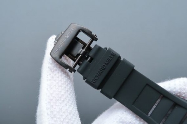 Replica Richard Mille RM038 PVD Black Inner Bezel Skeleton Dial Black Rubber Strap Jap Quartz